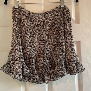 Vici Black Floral Skort